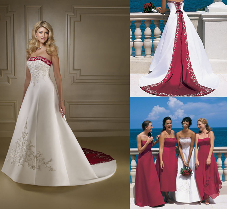 custom-cheap-ball-gown-strapless-embroidery-work-satin-ivory-and-burgundy-wedding-dresses-2016